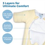 Baby Merlin's Magic Sleepsuit - 100% Cotton Baby Transition Swaddle - Baby Sleep Suit - Yellow - 3-6 Months - Image 4